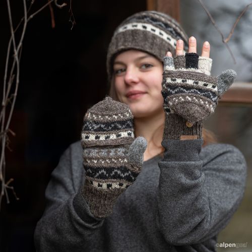 Klapphandschuhe Violetta Tragebeispiel